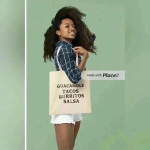 Guacamole, tacos, burritos,Salsa  toco recyled tote bag